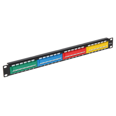 Patch panel 24 porturi UTP Cat.5 45 de grade - 1