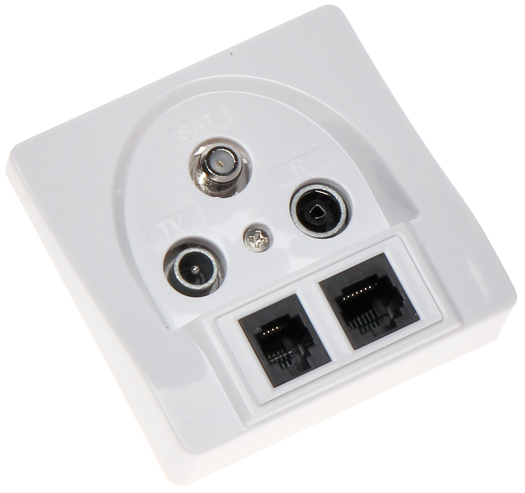 PRIZA TERMINALĂ GAR-SAT/2RJ R-TV SAT+RJ45+RJ11