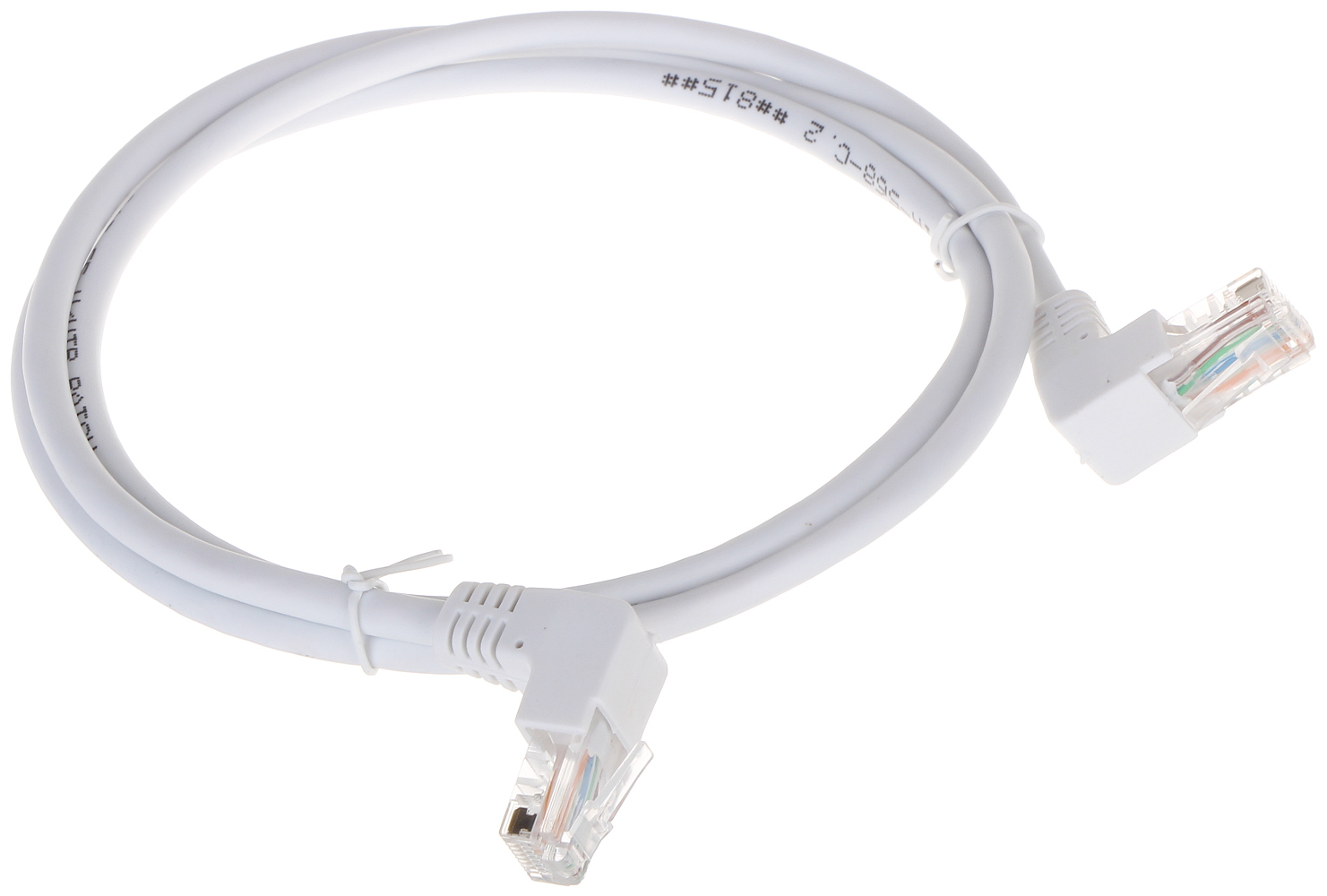 Patchcord UTP Cat.5 angular-angular alb - KK/W 1m