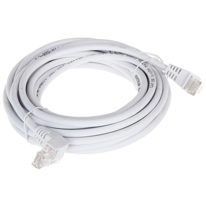 Patchcord UTP 5m Cat.5 angular-angular alb - KK/W