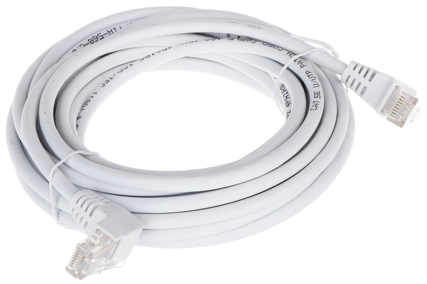 Patchcord UTP 5m Cat.5 angular-angular alb - KK/W