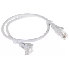 Patchcord UTP Cat.5 drept-angular alb - PK/W 0.5m - 1