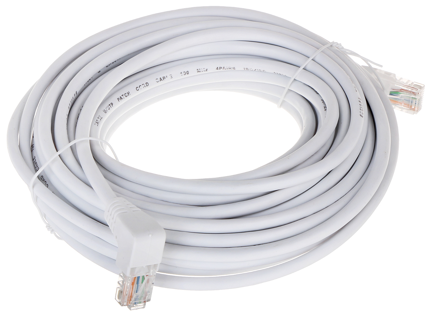 Patchcord UTP Cat.5 drept-angular alb - PK/W 10m