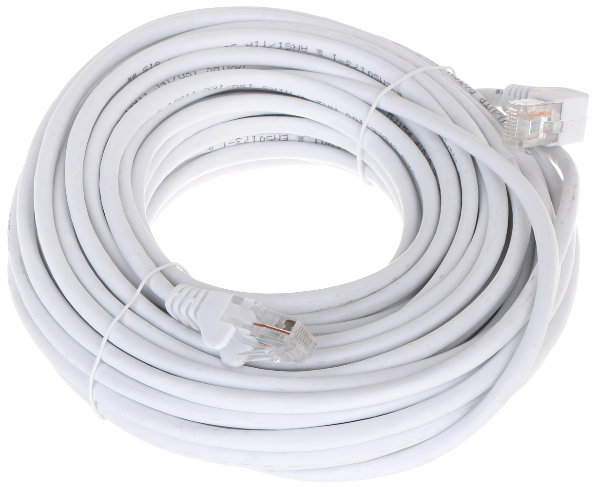 Patchcord UTP Cat.5 drept-angular alb - PK/W 15m