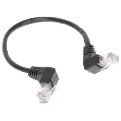 Patchcord UTP Cat.5 angular-angular negru - KK/B 0.25m - 1