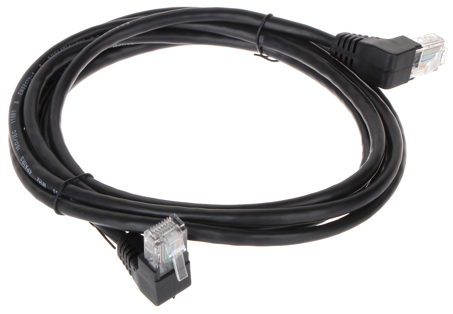 Patchcord UTP Cat.5 angular-angular negru - KK/B 2m