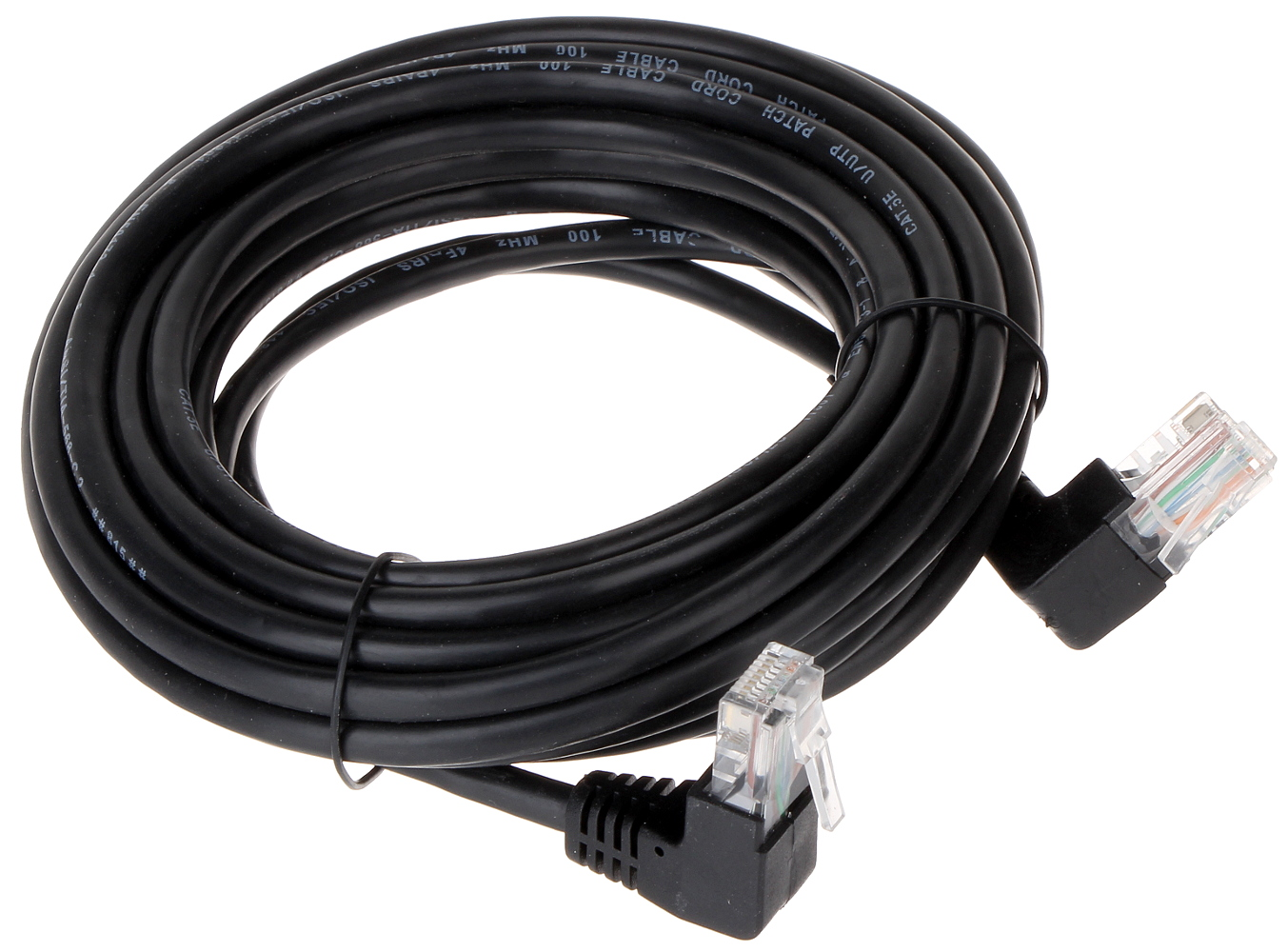 Patchcord UTP 5m Cat.5 angular-angular negru - KK/B