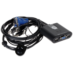 Switch KVM Aten CS22U 2 porturi VGA si USB 0.9m cu telecomanda pe fir