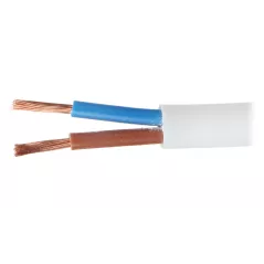 Cablu electric lițat OMY-2X1.0 rotund 300 V cupru intrgral, alb - 1