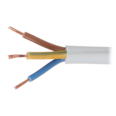 Cablu electric lițat OMY-3X0.5 rotund 300 V cupru intrgral, alb - 1