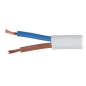 Cablu electric lițat OMY-2X1.5 rotund 300 V cupru intrgral, alb