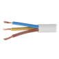 Cablu electric lițat OMY-3X0.75 rotund 300 V cupru intrgral, alb