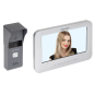 Kit videointerfon Hikvision DS-KIS203, pentru o familie, analogic, 4 fire, monitor color 7 inch
