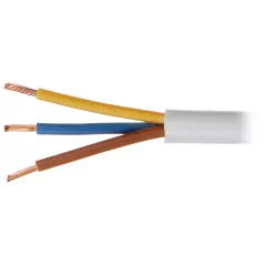 Cablu electric lițat OMY-3X1.0 rotund 300 V cupru intrgral, alb - 1