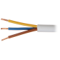 Cablu electric lițat OMY-3X1.0 rotund 300 V cupru intrgral, alb