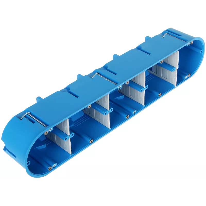 Doză aparat rigips 5 posturi P-5X60-D Simet IP30 albastra