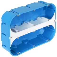 Doză aparat rigips 6 posturi P-6X60-D Simet IP30 albastra - 1