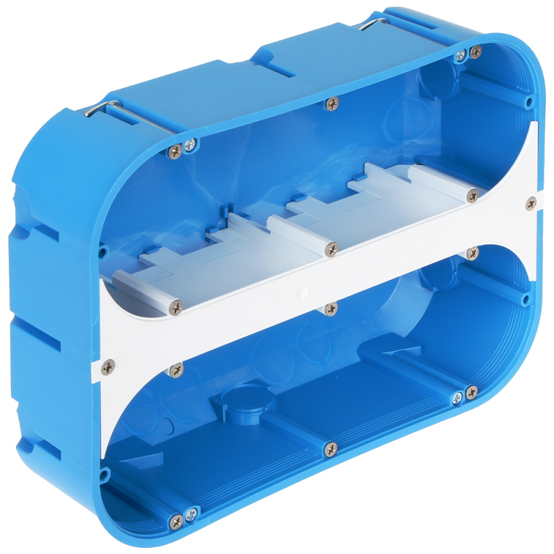Doză aparat rigips 6 posturi P-6X60-D Simet IP30 albastra