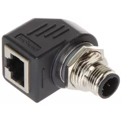 Adaptor cuplă M12D tată - RJ45 mamă ANGULAR  - 1
