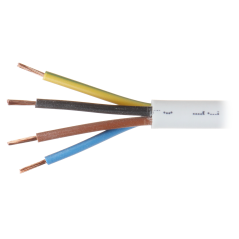 Cablu electric lițat OMY-4X0.75 rotund 300 V cupru intrgral, alb - 1