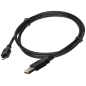 Cablu USB-microUSB date+încărcare 1m negru