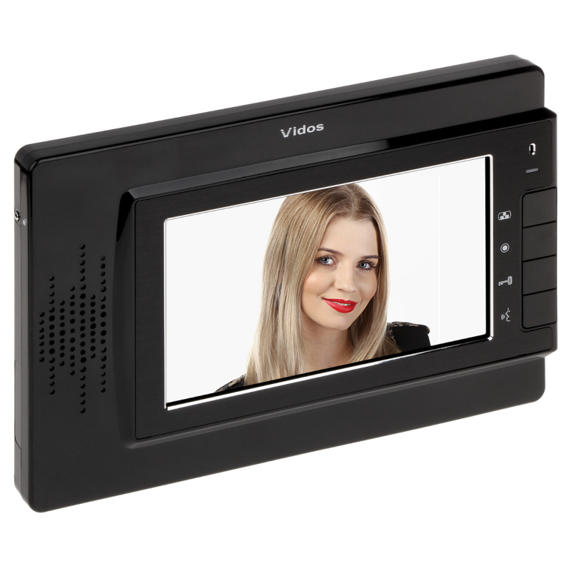Monitor 7" videointerfon M320W VIDOS negru, analogic 800x600  - 1