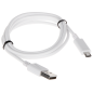 Cablu încărcare microUSB -USB date 1m alb