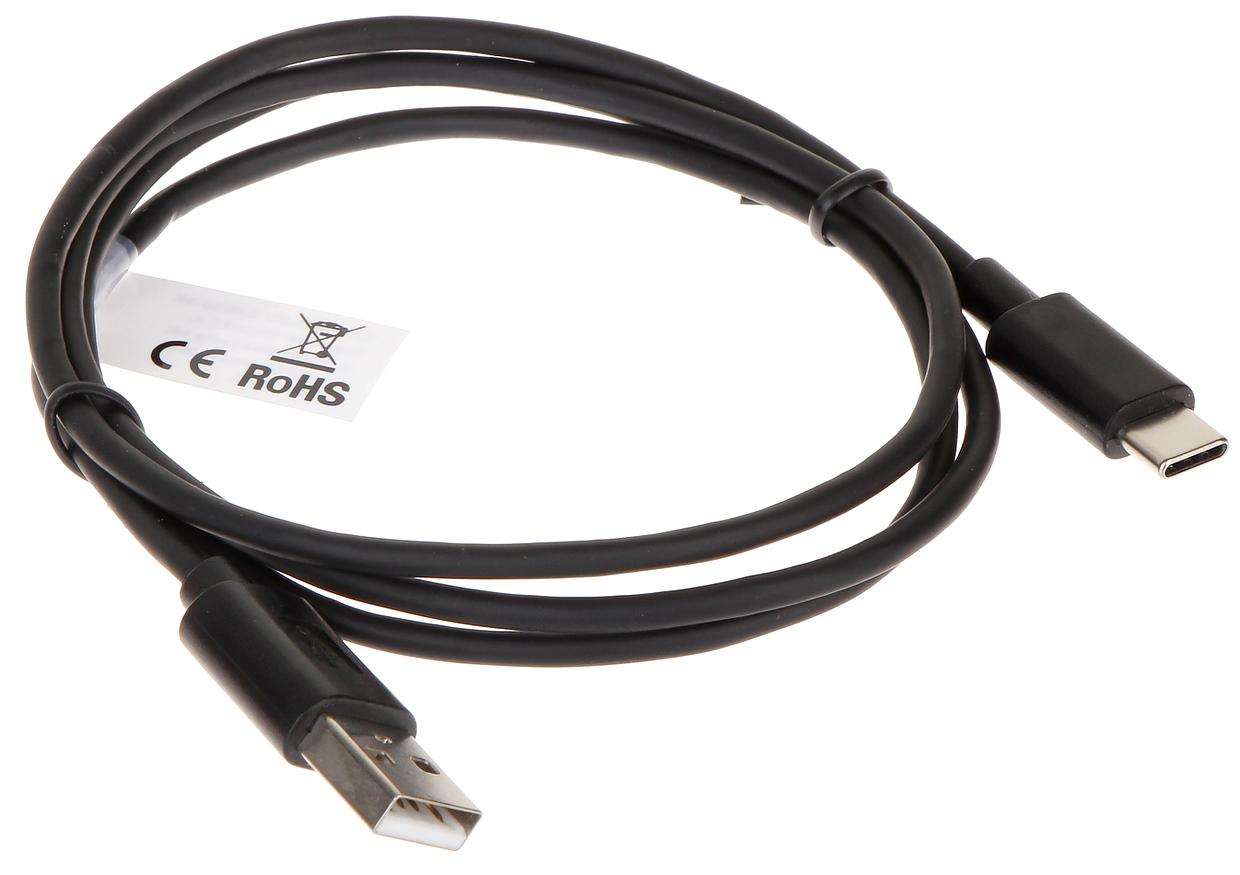Cablu USB 2.0 USB-C max. 3A negru 1 m