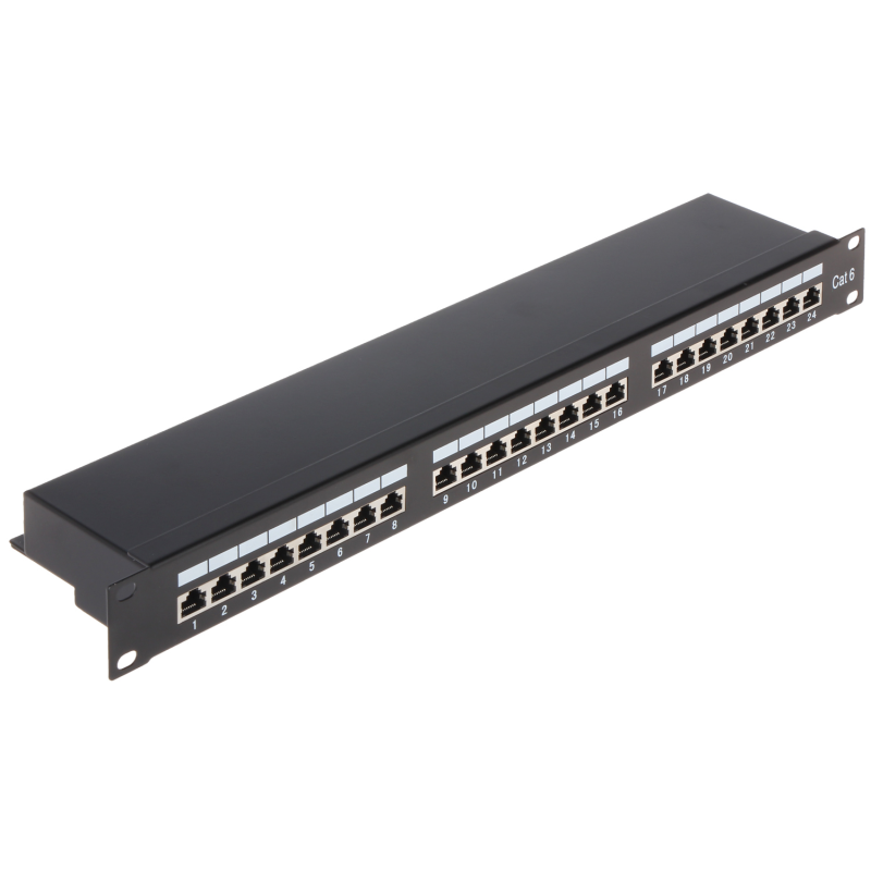 Patch panel 24 porturi FTP Cat.6 ecranat strong