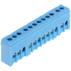 Bloc de distribuție izolat 12x5mm, 63A, Clasă V0, IP20 albastru LP-870N-12FS Simet