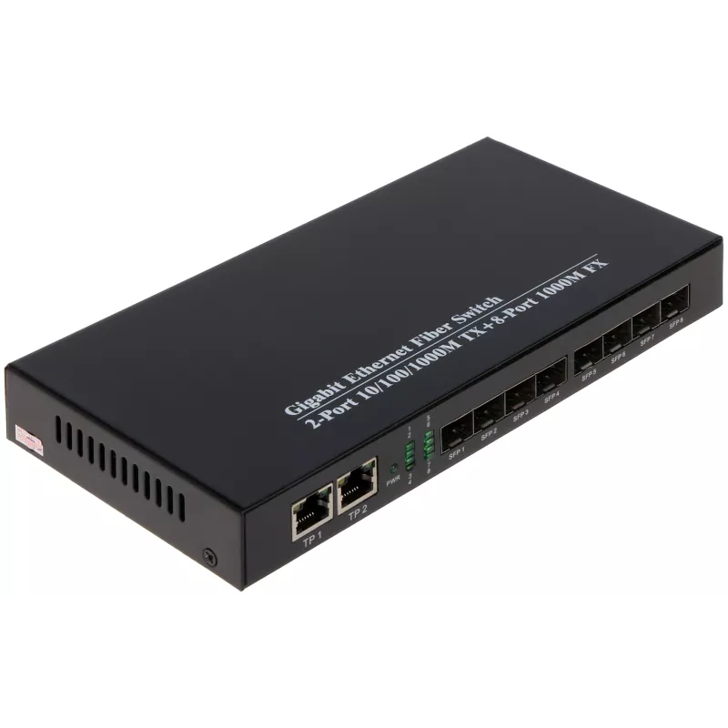 Switch 8 porturi SFP gigabit + 2xRJ45 1000Mbps EXPERT-SFP-8/2 - 1