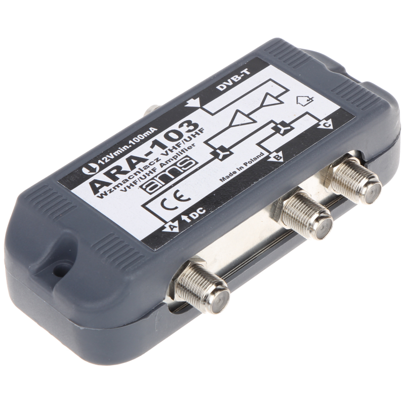 Mini amplificator CATV AWS-103 3 ieșiri câștig 11/14 dB - 1