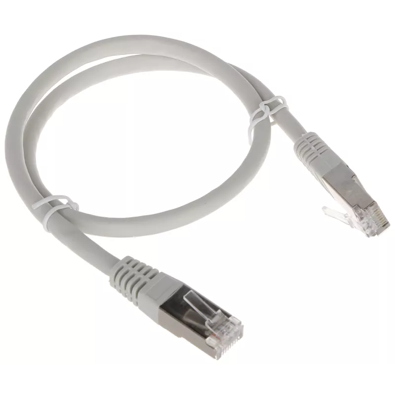Patchcord FTP 0.5m Cat6 ecranat gri mufat RJ45