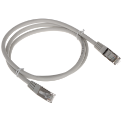 Patchcord FTP 1m Cat6 ecranat gri mufat RJ45 - 1