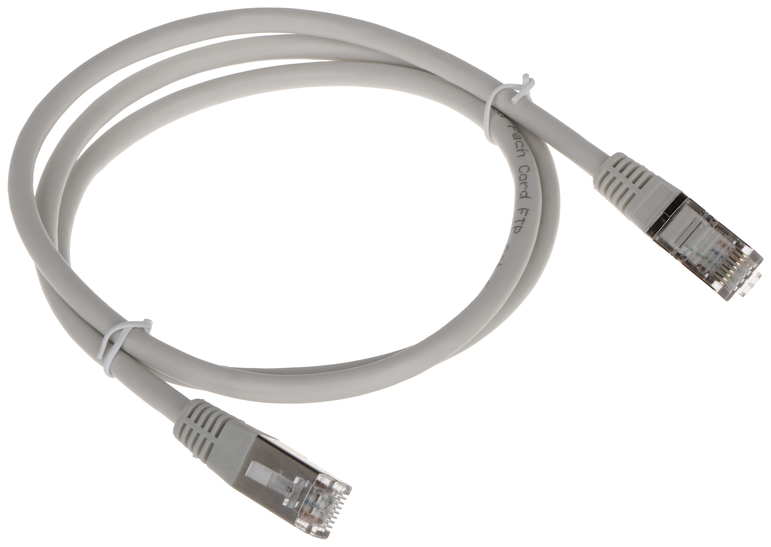 Patchcord FTP 1m Cat6 ecranat gri mufat RJ45