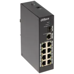 Switch PFS3110-8T Dahua 8xRJ45 100Mbps + 2xSFP&1xRJ45 gigabit industrial - 1