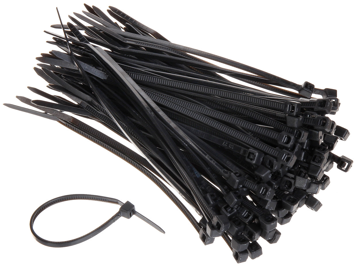 Coliere rapide/șoricei plastic 150x3.5mm, din Nylon 66, pachet 100 bucăți negre