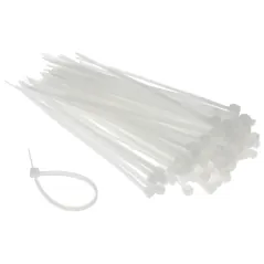 Coliere rapide/șoricei plastic 150x3,5mm, din Nylon 66 pachet 100 bucăți albe CONOTECH - 1