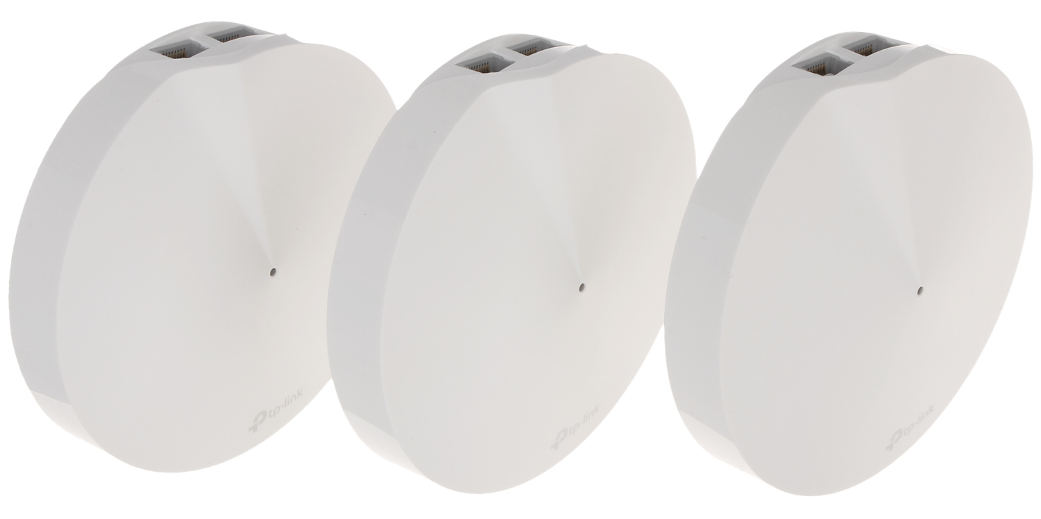 Kit TP-Link Mesh DECO M5(3-PACK) pentru întreaga casă AC1300, 2.4 GHz, 5 GHz 400 Mbps + 867 Mbps 2 Gigabit Ethernet