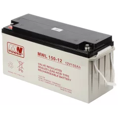 Acumulator 12V/150Ah AGM MWpower 485x171x243mm terminal M8 - 1