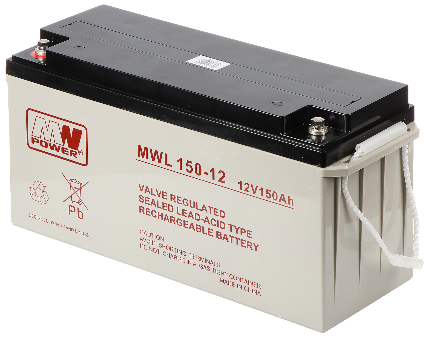 Acumulator 12V/150Ah AGM MWpower 485x171x243mm terminal M8