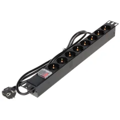 PDU 8 prize Schuko cu întrerupător PD-8/RACK-N  - 1