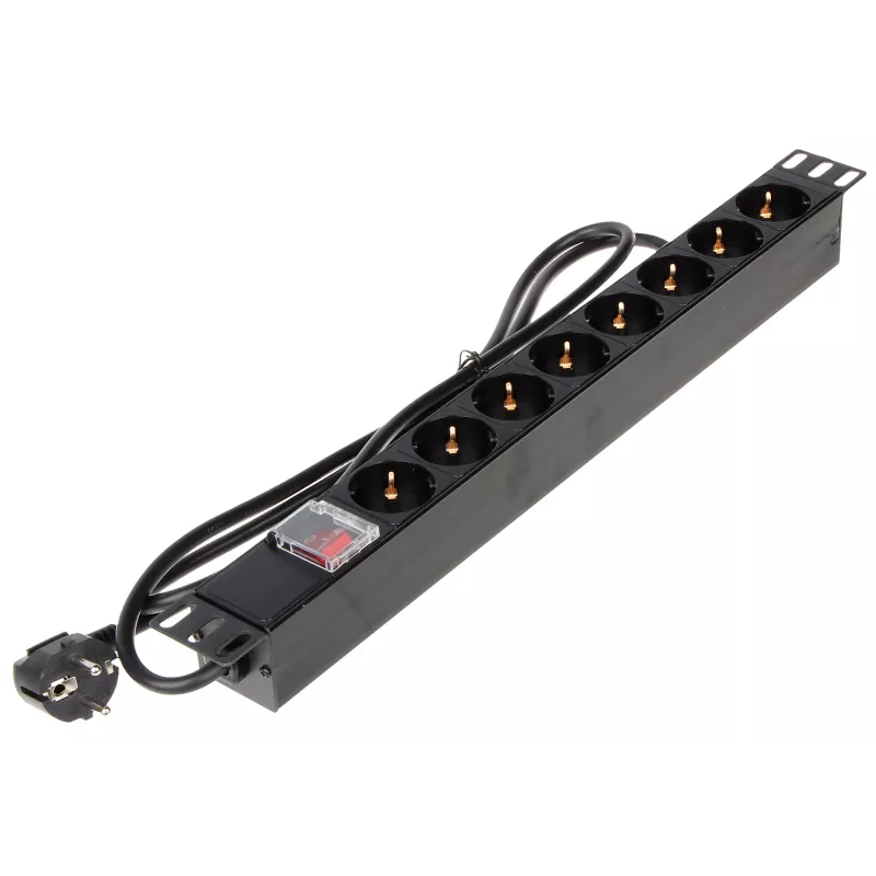 PDU 8 prize Schuko cu întrerupător PD-8/RACK-N