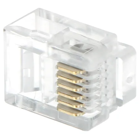 Mufă cablu telefon RJ12 6 pini (100 buc)  - 1