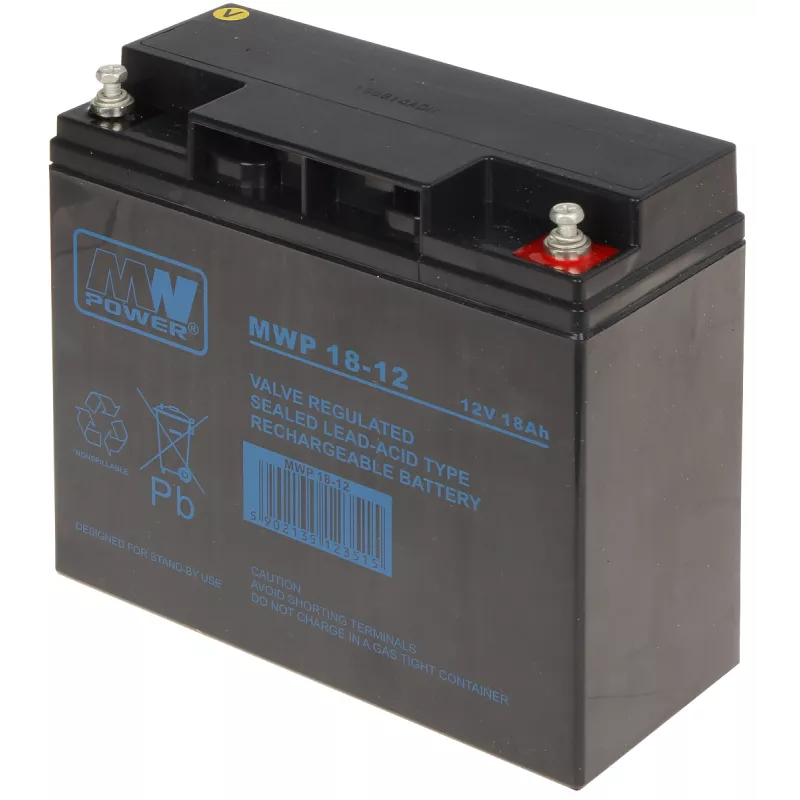 Acumulator UPS 12V/18Ah MWP terminal M5 181x76x167 mm