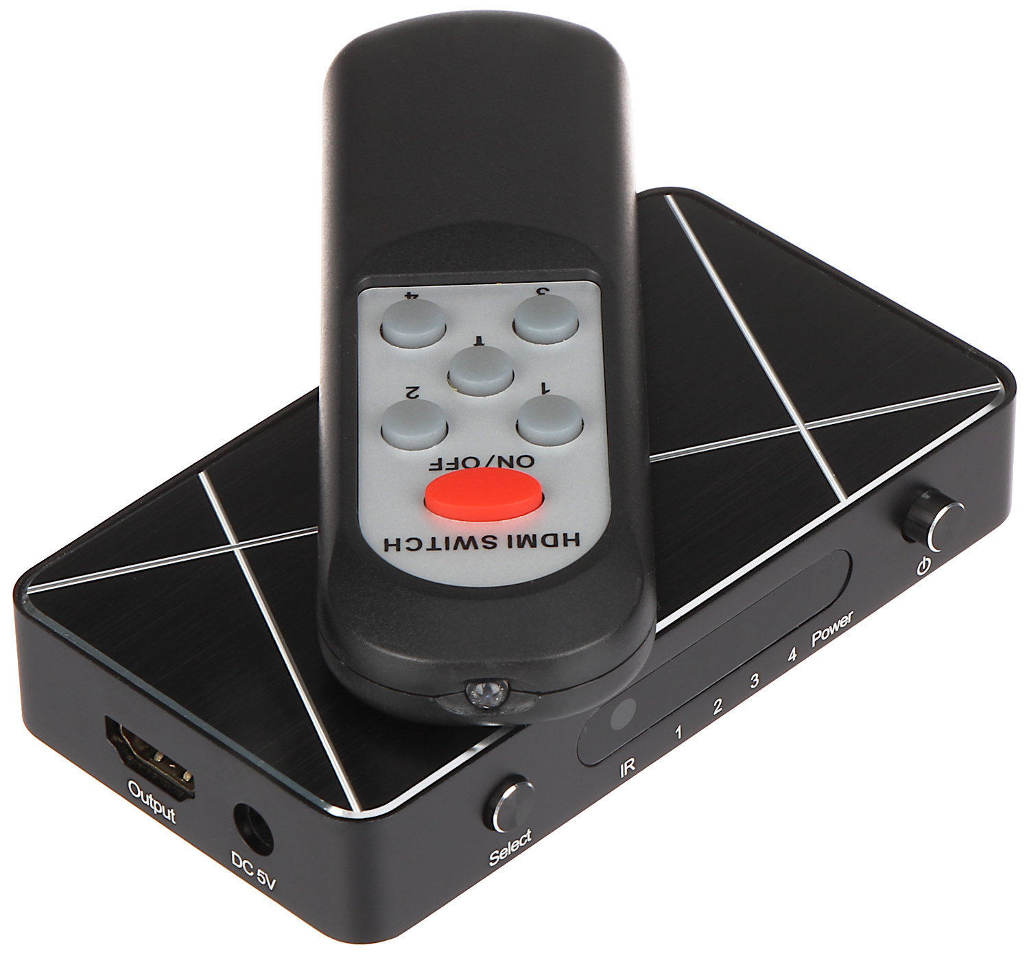 Switch 4 intrări HDMI 2.0 cu telecomandă HDMI-SW-4/1-2.0