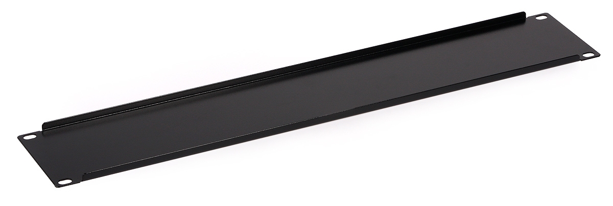 Set 2x panou mască 2U negru pentru cabinet rack