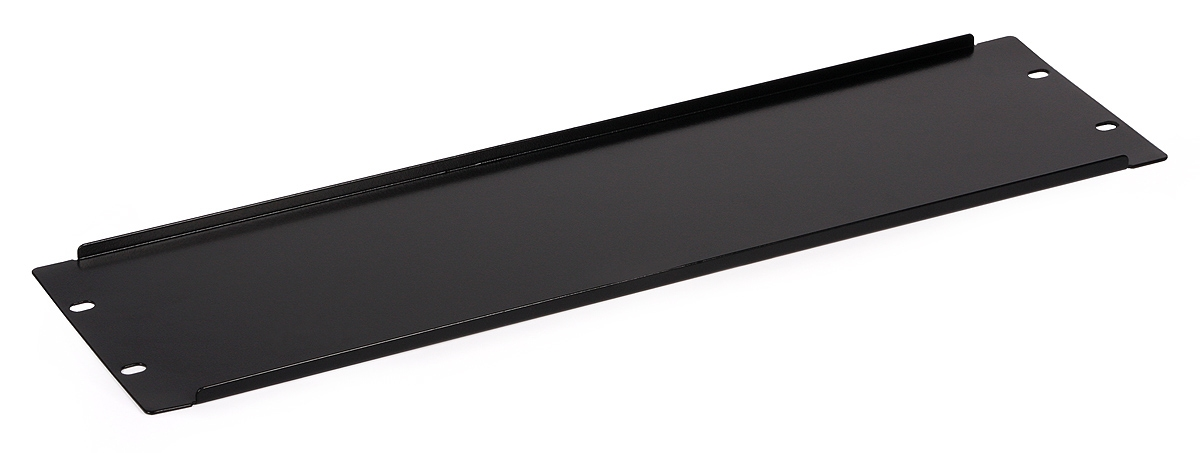 Set 2x panou mască 3U negru pentru cabinet rack