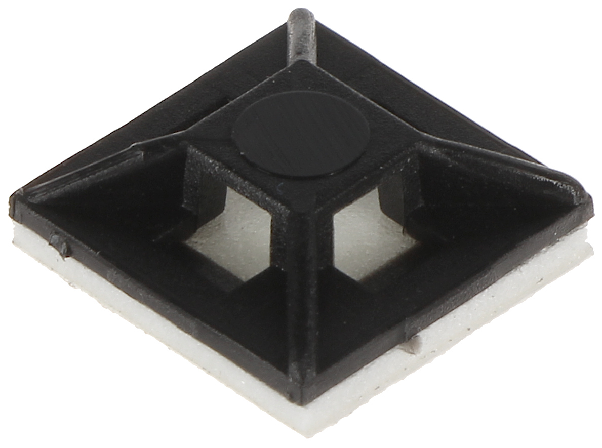 Bază/suport cu adeziv pentru coliere/șoricei PS-3 12x12 negru