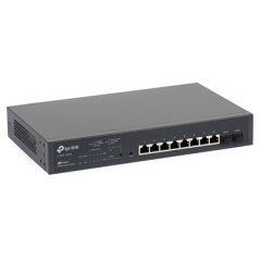 Switch PoE 8 porturi TP-Link T1500G-10MPS 8xGE (802.3af/at) 2x SFP 1000 Mb/s PoE 116 W - 1